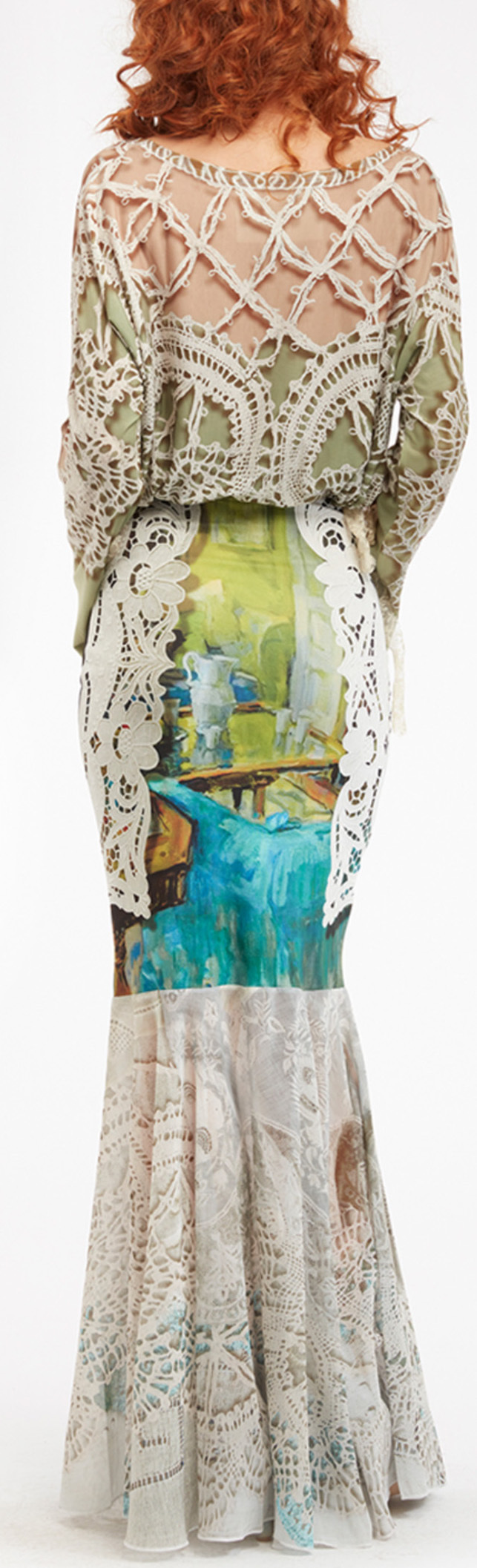 IPNG: Emerald Living Room Illusion Poetic Layers Mermaid Skirt