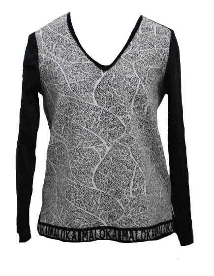 Maloka: Romantic Lightstorm Jacquard Contrast Top