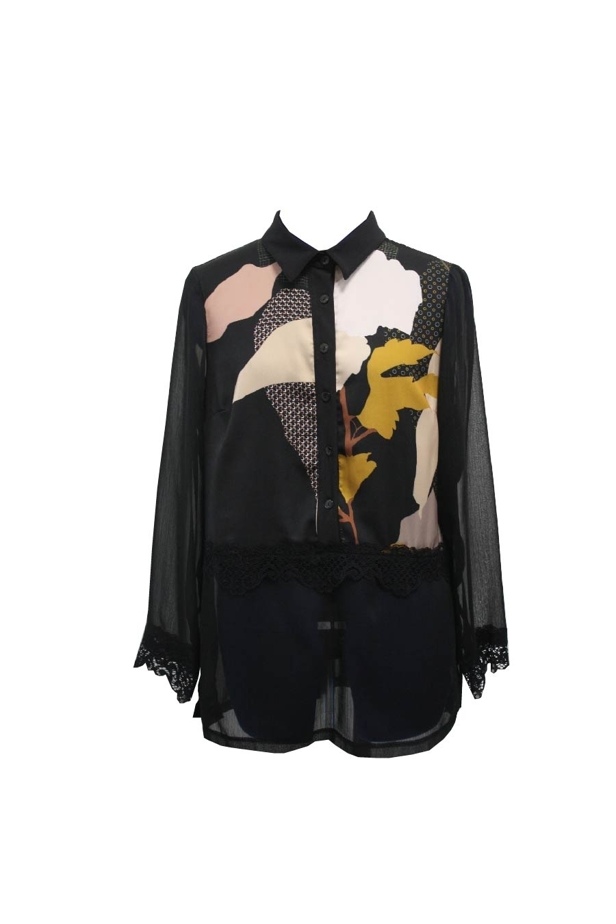 Maloka: My Favorite Flower Mesh Sleeve Long Blouse (More Colors!)