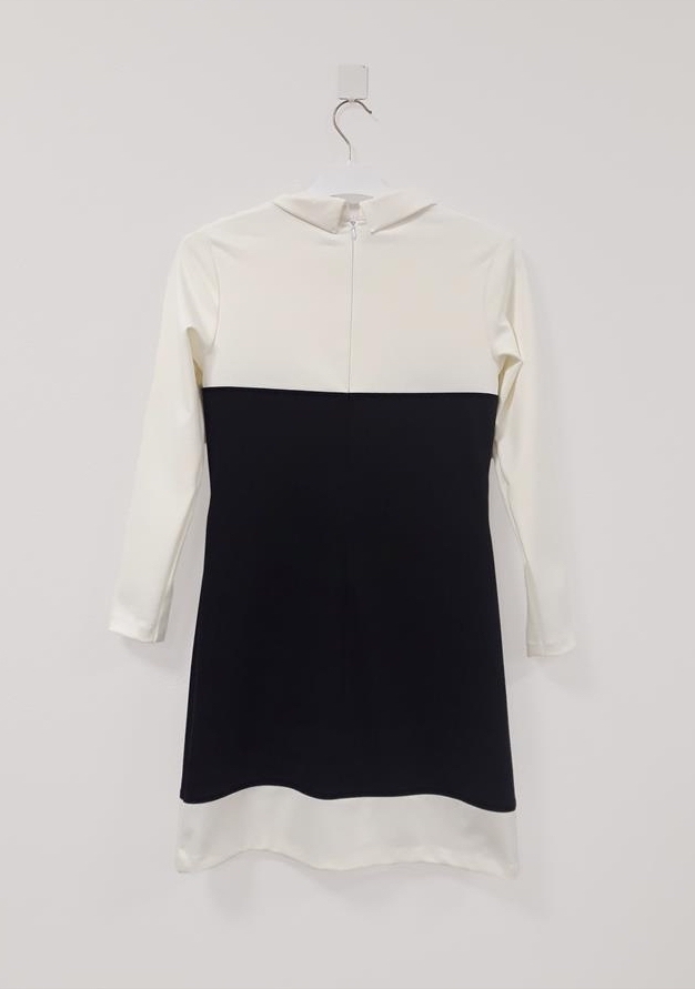 Paul Brial: Color Contrast Belted Dress/Tunic