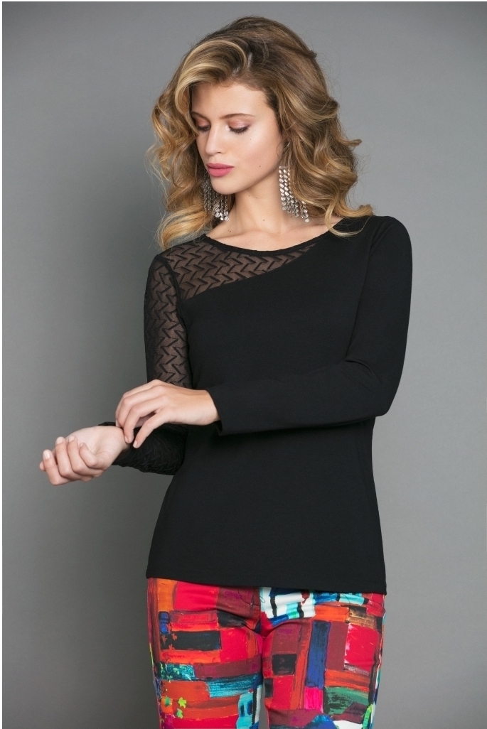 Maloka: Elegant Asymmetrical Sleeve Top (More Colors!) MK_JOIA