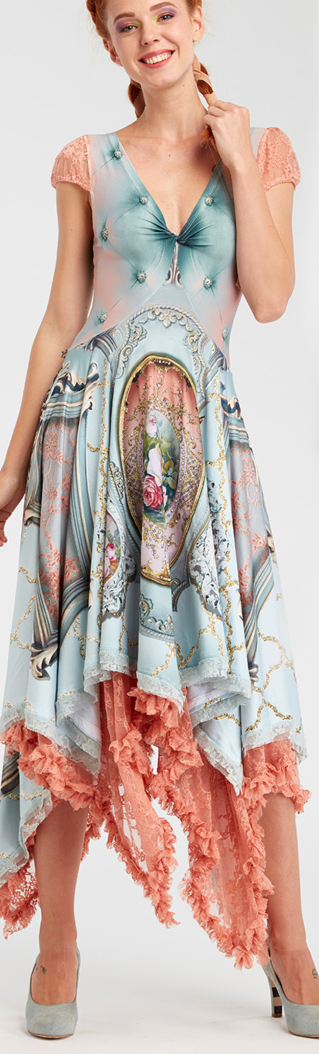 IPNG: Inna Me Rose Reflection Illusion Four Corners Dress