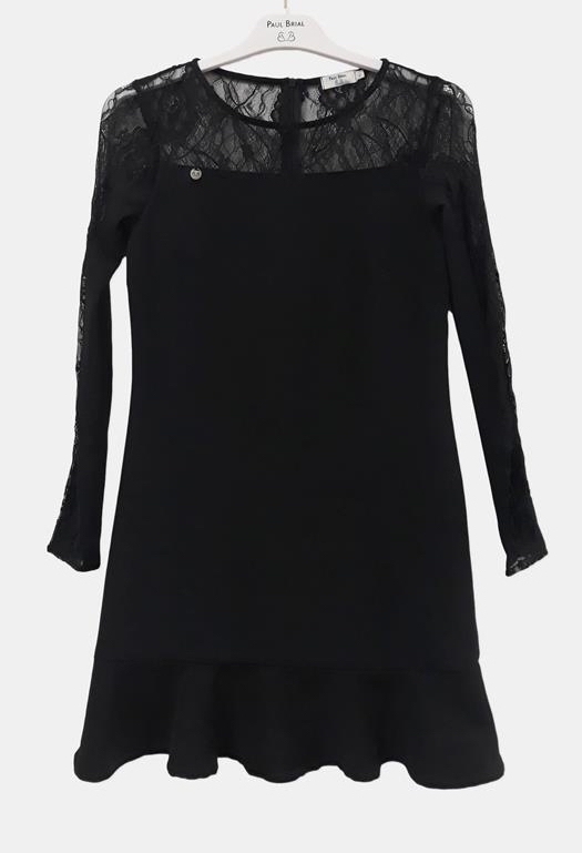 Paul Brial: Little Black Trumpet Frilled Dress
