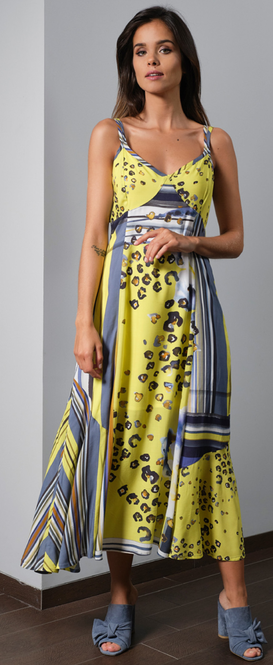 Paul Brial Wild Lily Under The Sun Sweetheart Maxi Dress PB_FLEUR_NEW