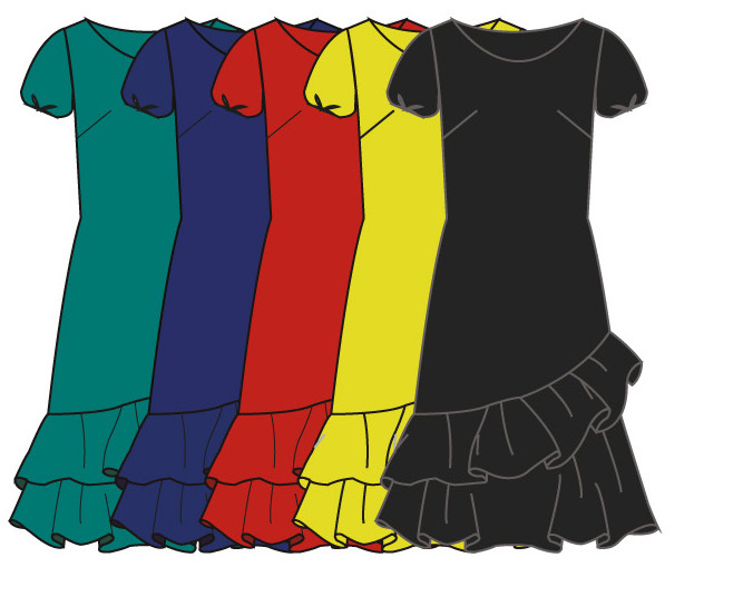 Paul Brial: Sexy Double Ruffle Trouble Asymmetrical Midi Dress (More Colors!)