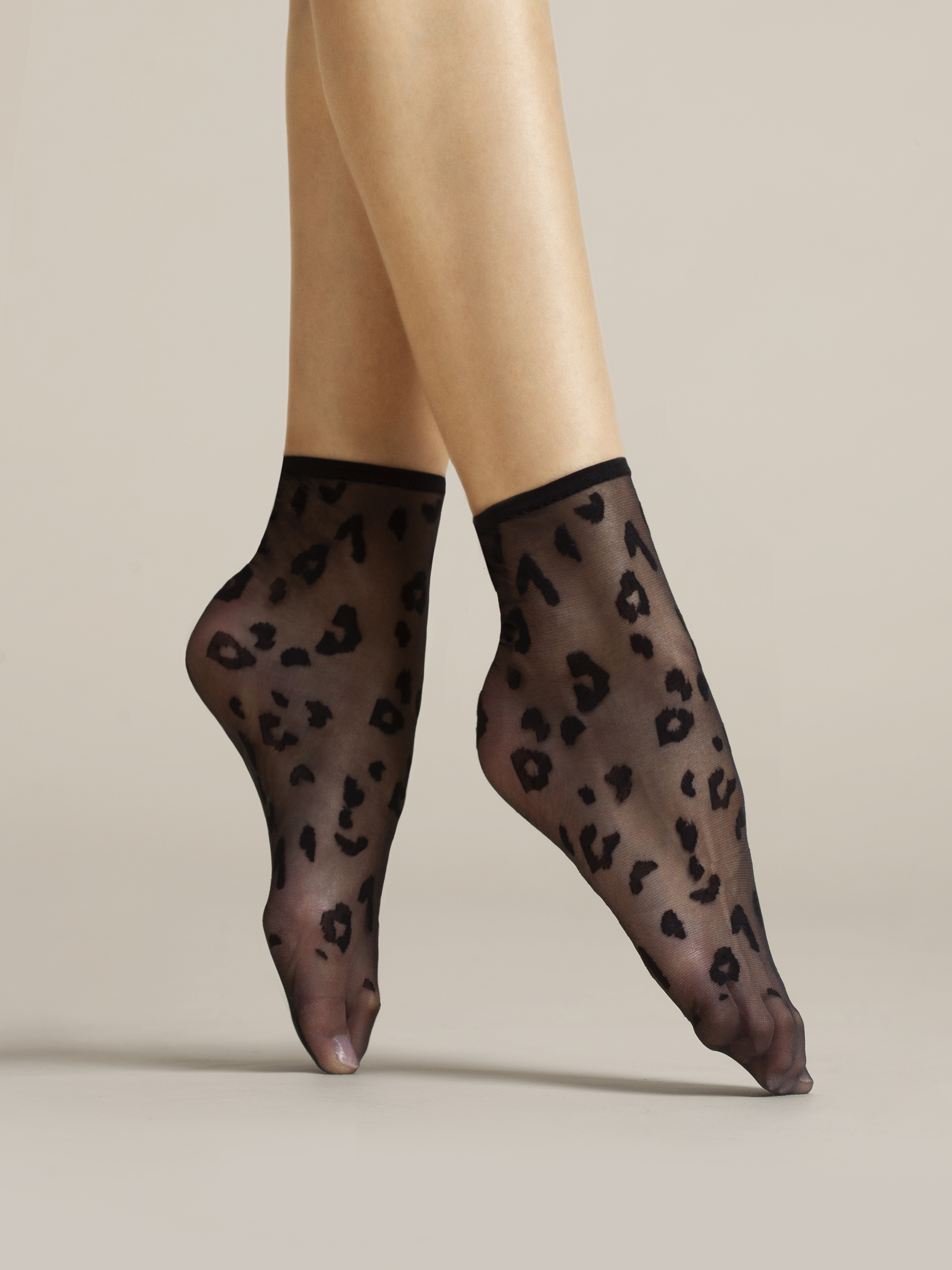 Fiore: Leopard Spots Nylon Socks FIO_DORIA