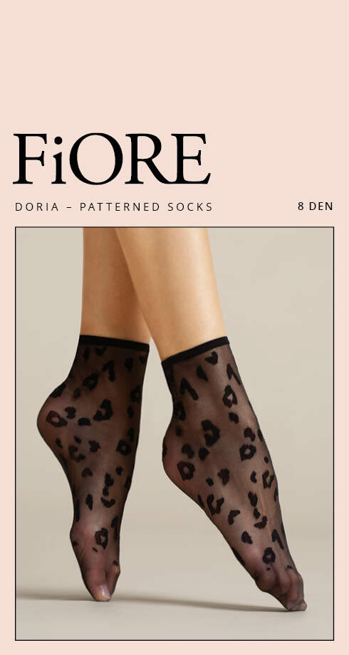 Fiore: Leopard Spots Nylon Socks