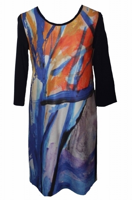 Maloka: Ice Fairytale Village Abstract Art Dress/Tunic
