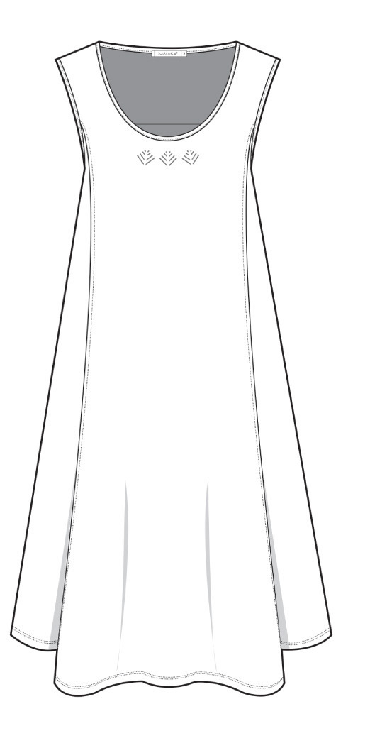 Maloka: Sleek Swirl Decolletage Flare Tunic (Many Colors!)