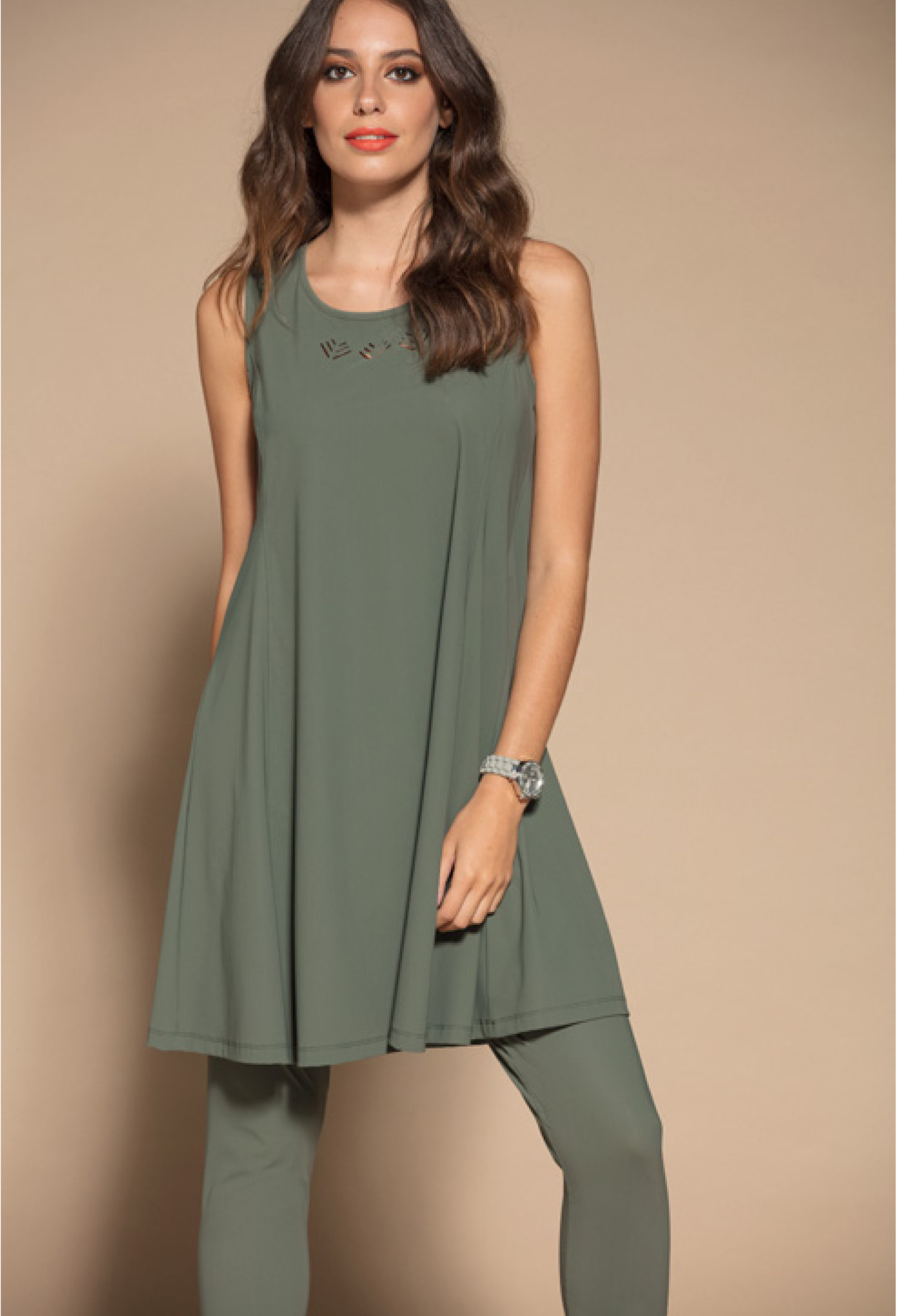 Maloka: Sleek Swirl Decolletage Flare Tunic (Many Colors!) MK_KAROLE