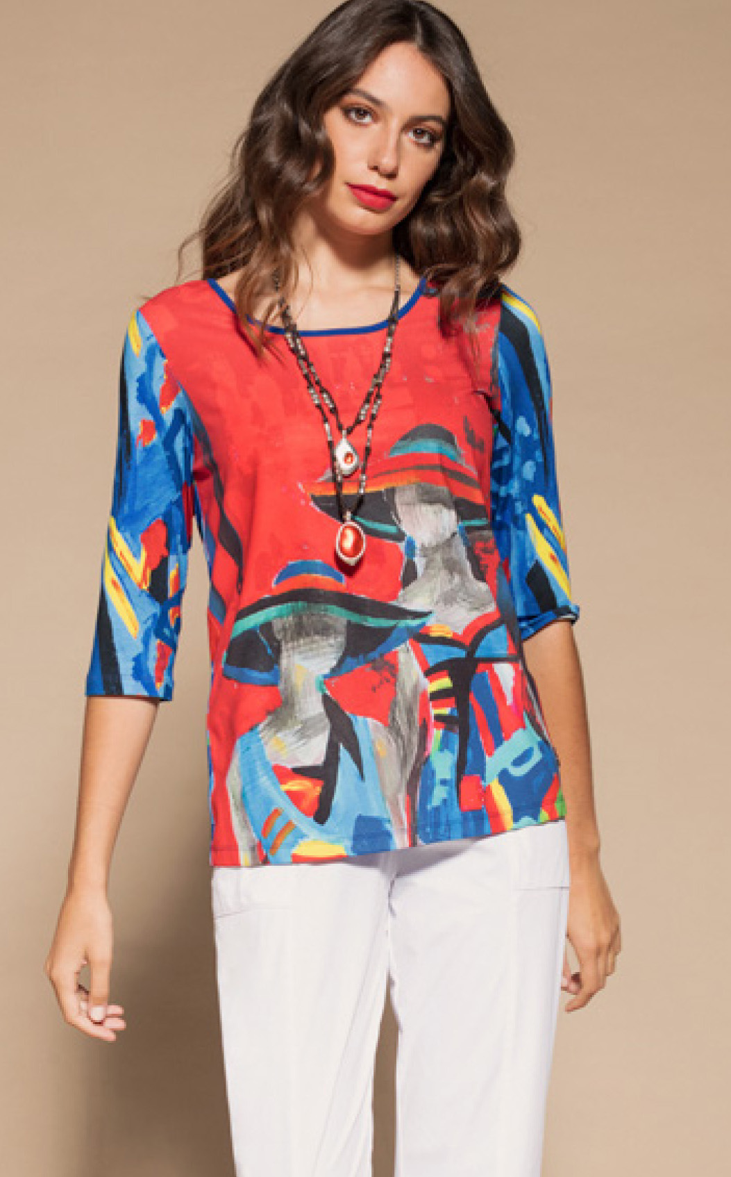 Maloka: Colors Of Picasso's Gypsy Beauty Abstract Art Tunic MK_GABI