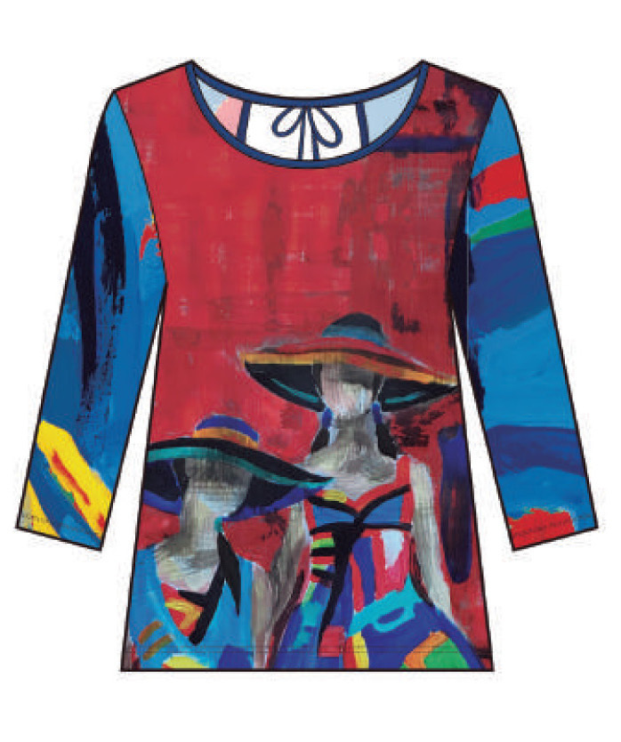 Maloka: Colors Of Picasso's Gypsy Beauty Abstract Art Tunic