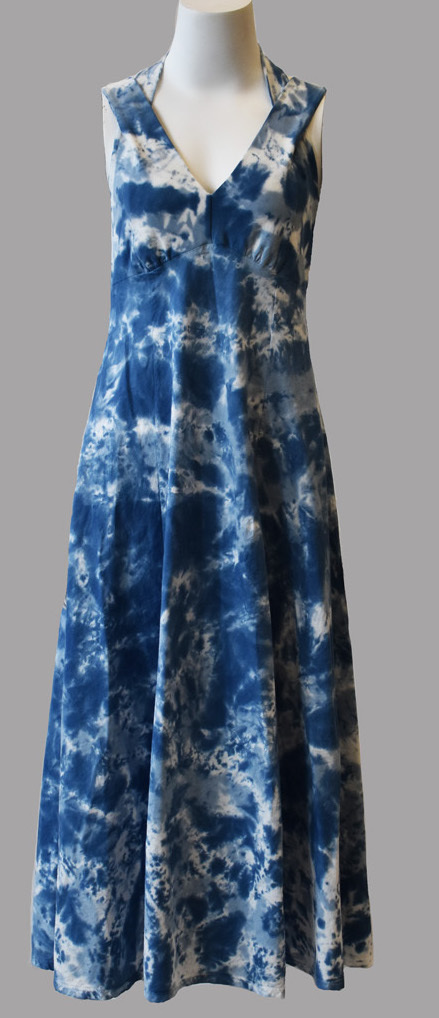 Luna Luz: Cross Over Botanical Bodice Tie Dye Long Dress (More Colors!)
