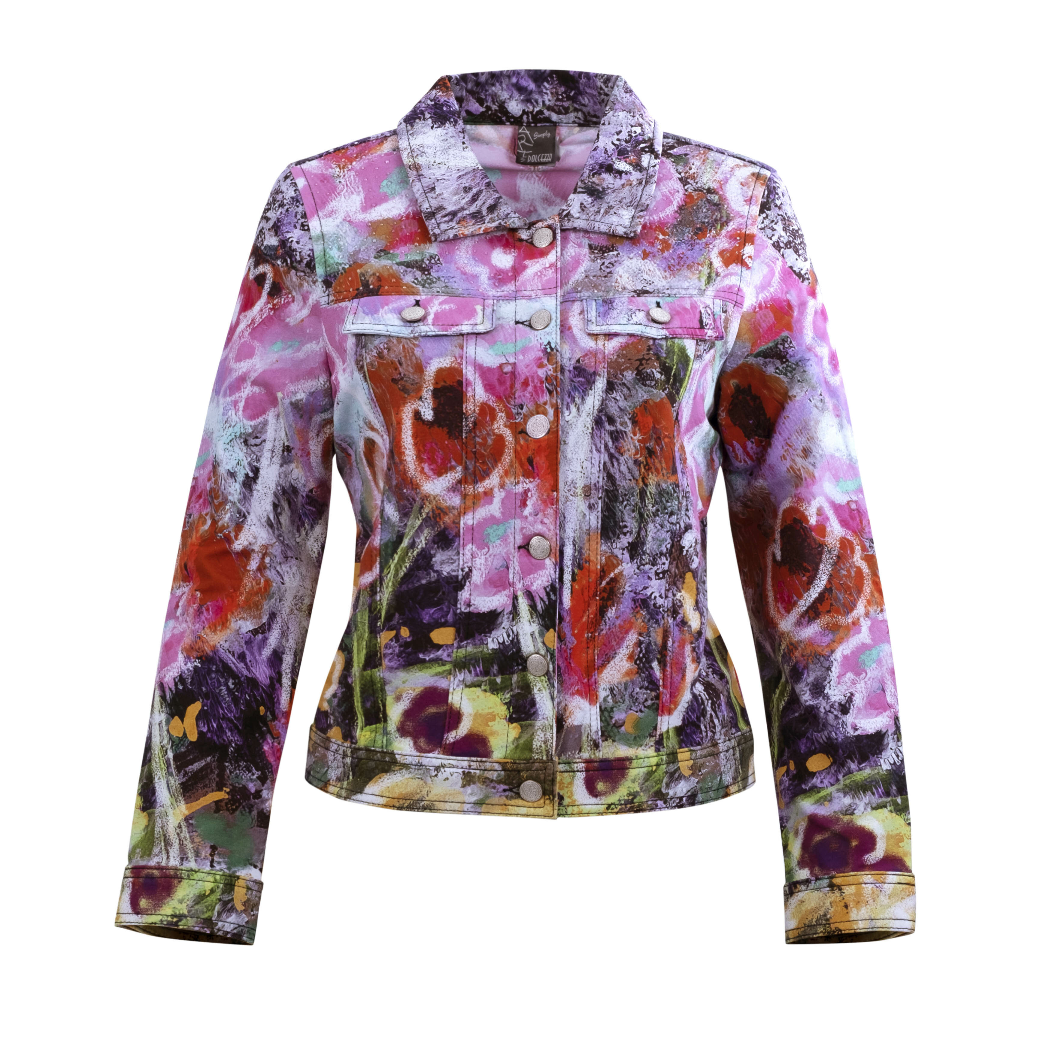 Simply Art Dolcezza: Wildest Flowers Abstract Art Denim Jacket DOLCEZZA_SIMPLYART_20610