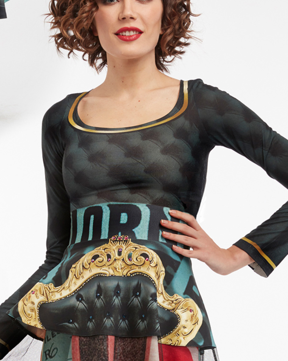 IPNG: Black Emerald Furniture Gossips Crop Top (Some Ship Immed!) IPNG_FGSHM-117