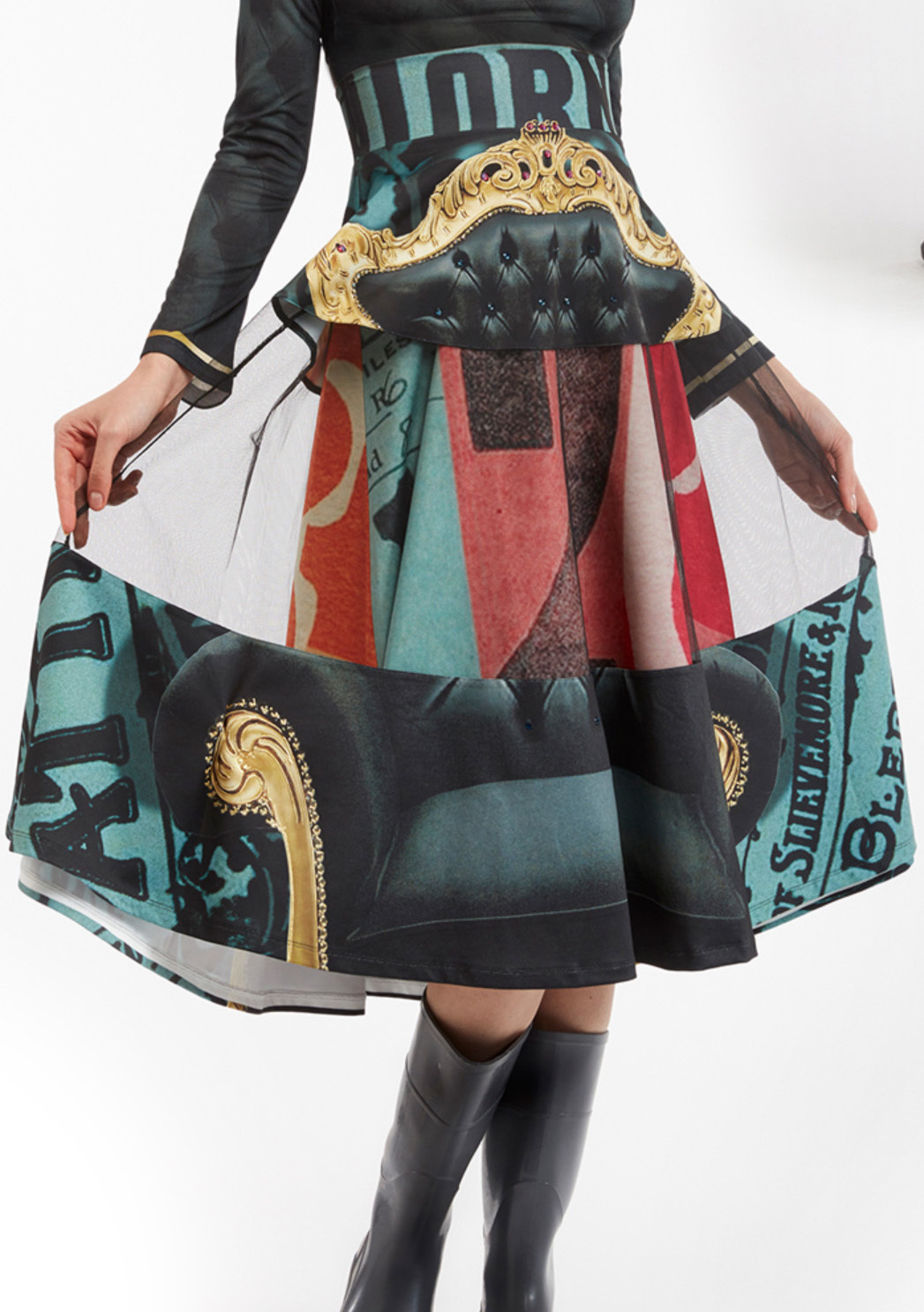 IPNG: Black Emerald Furniture Gossips Illusion Skirt (Some Ship Immed!)