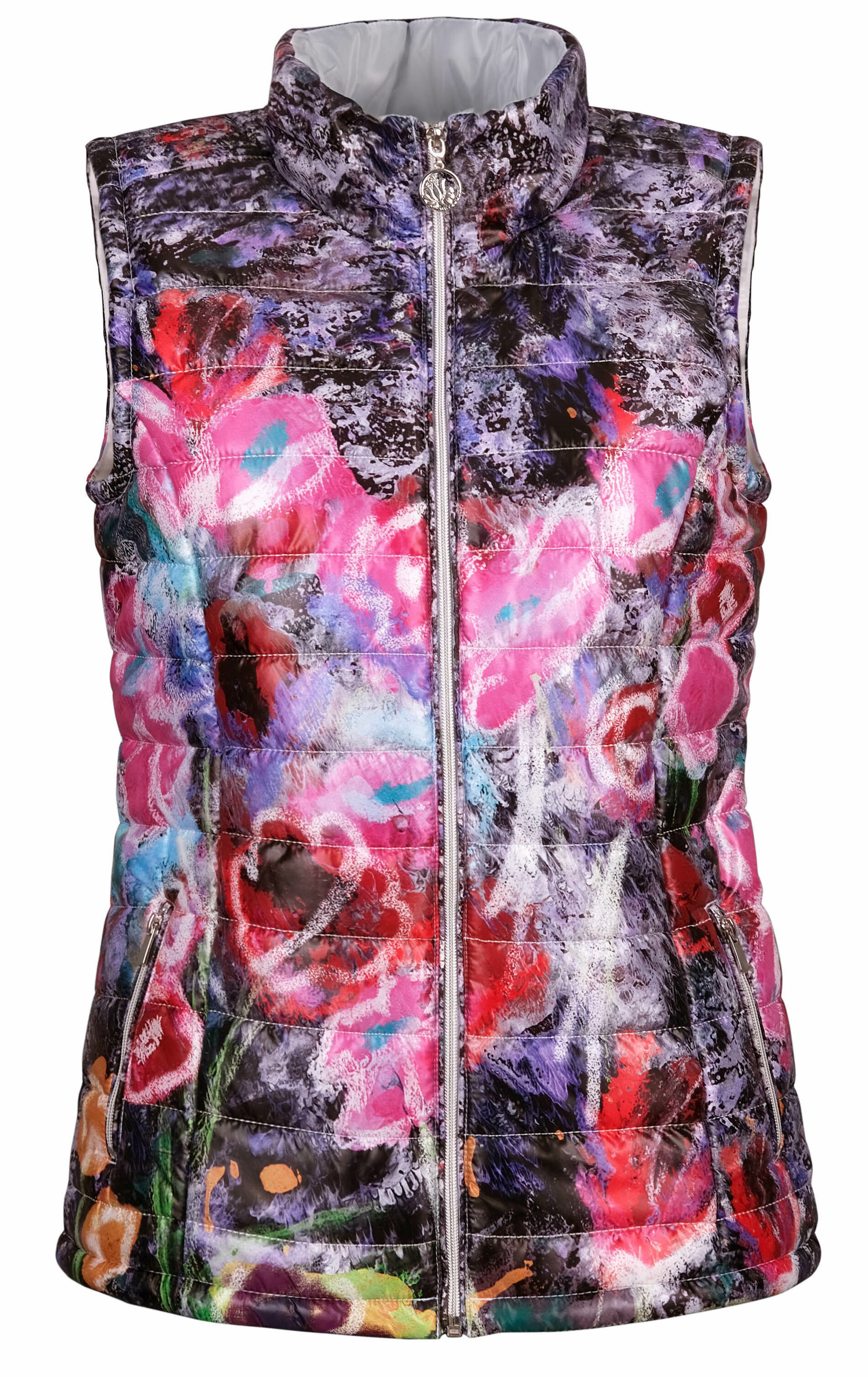 Simply Art Dolcezza: Wildest Flowers Abstract Art Puffer Vest DOLCEZZA_SIMPLYART_20800