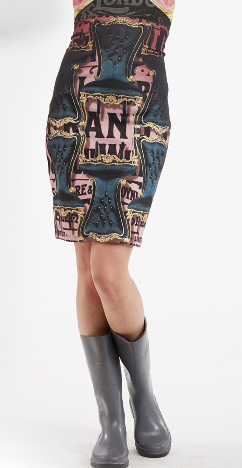 IPNG: Pink Emerald Furniture Gossips Illusion Skirt (Some Ship Immed!) IPNG_FGSKM-103