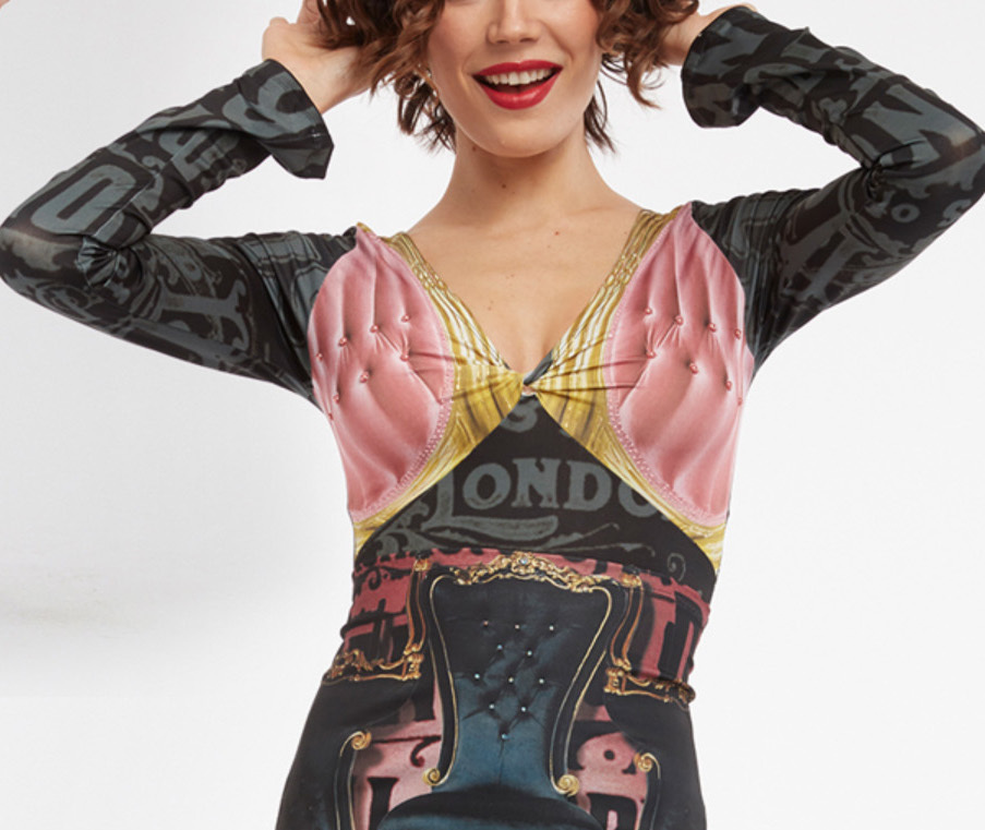 IPNG: Pink Emerald Furniture Gossips Illusion Tunic Blouse