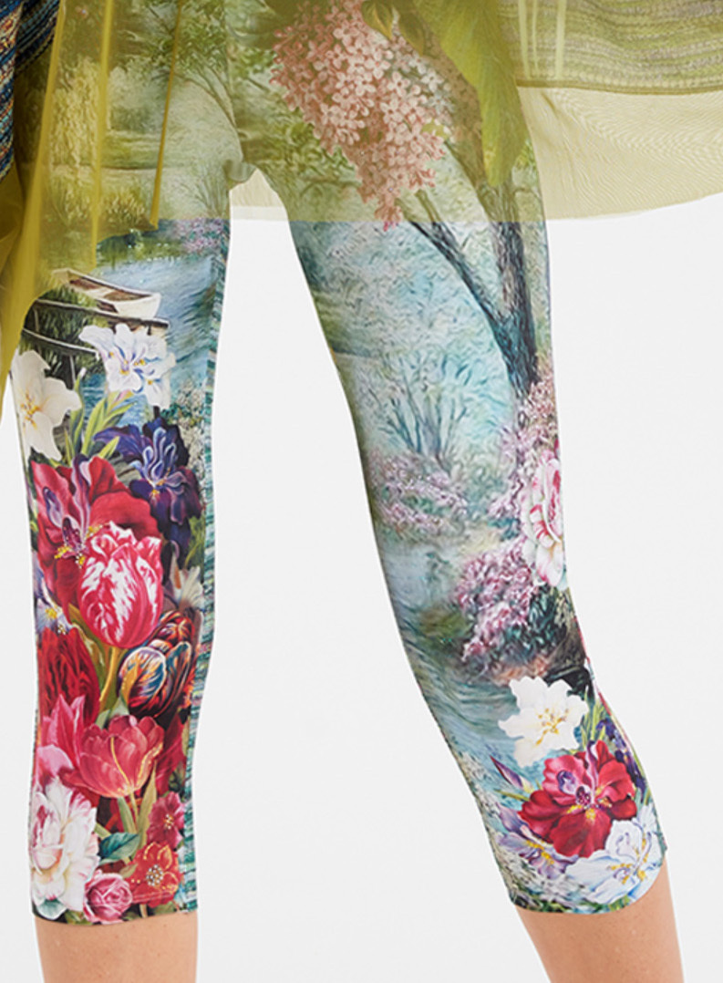 IPNG: In Paradiso Cherry Carnation Illusion Cropped Legging IPNG_IPL-076