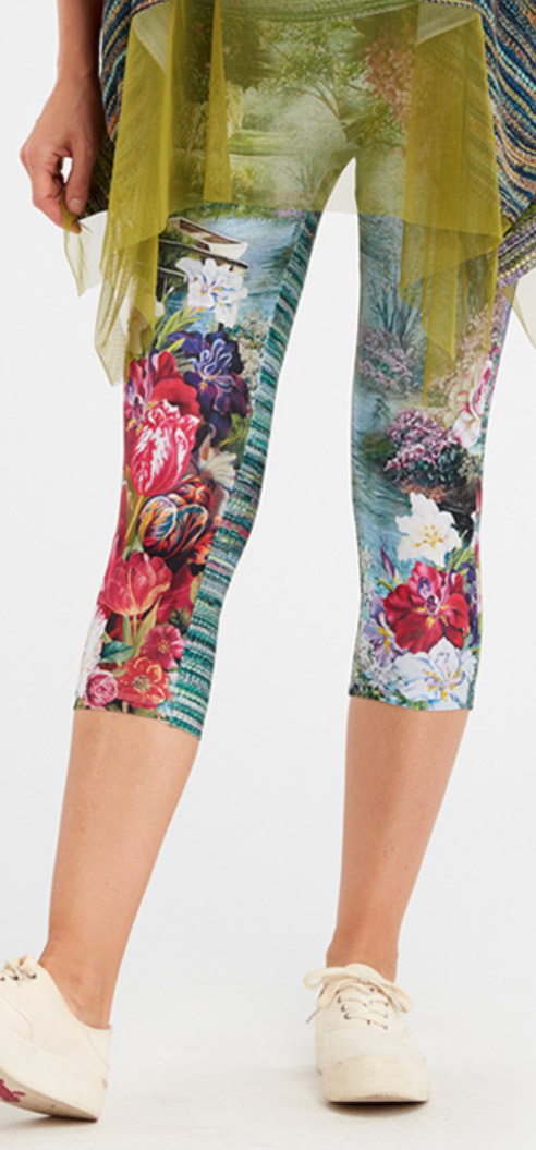 IPNG: In Paradiso Cherry Carnation Illusion Cropped Legging