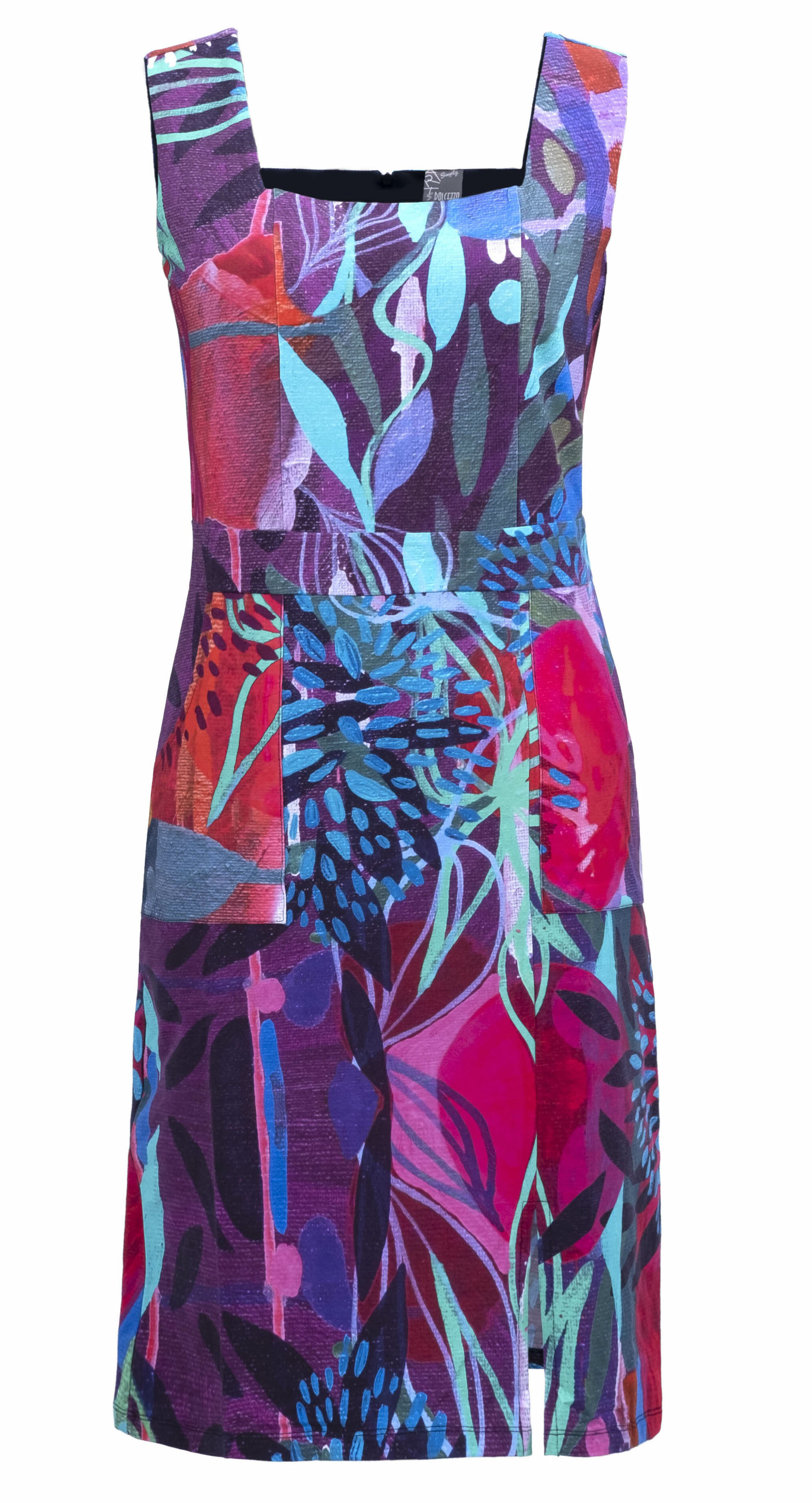 Simply Art Dolcezza: Color & Joy Tangle Of Leaves Abstract Art Midi Dress