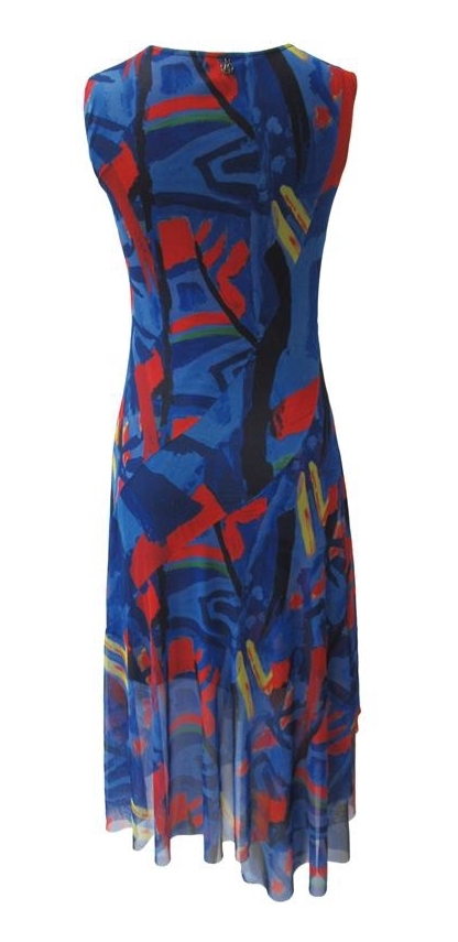 Maloka: Colors Of Picasso's Gypsy Beauty Abstract Art Midi Sundress