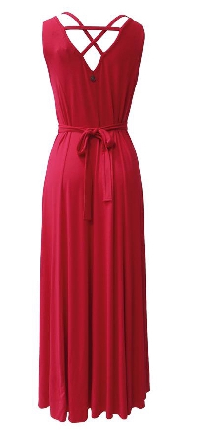 Maloka: Tied Waist Glamorous Maxi Dress (Many Colors!)