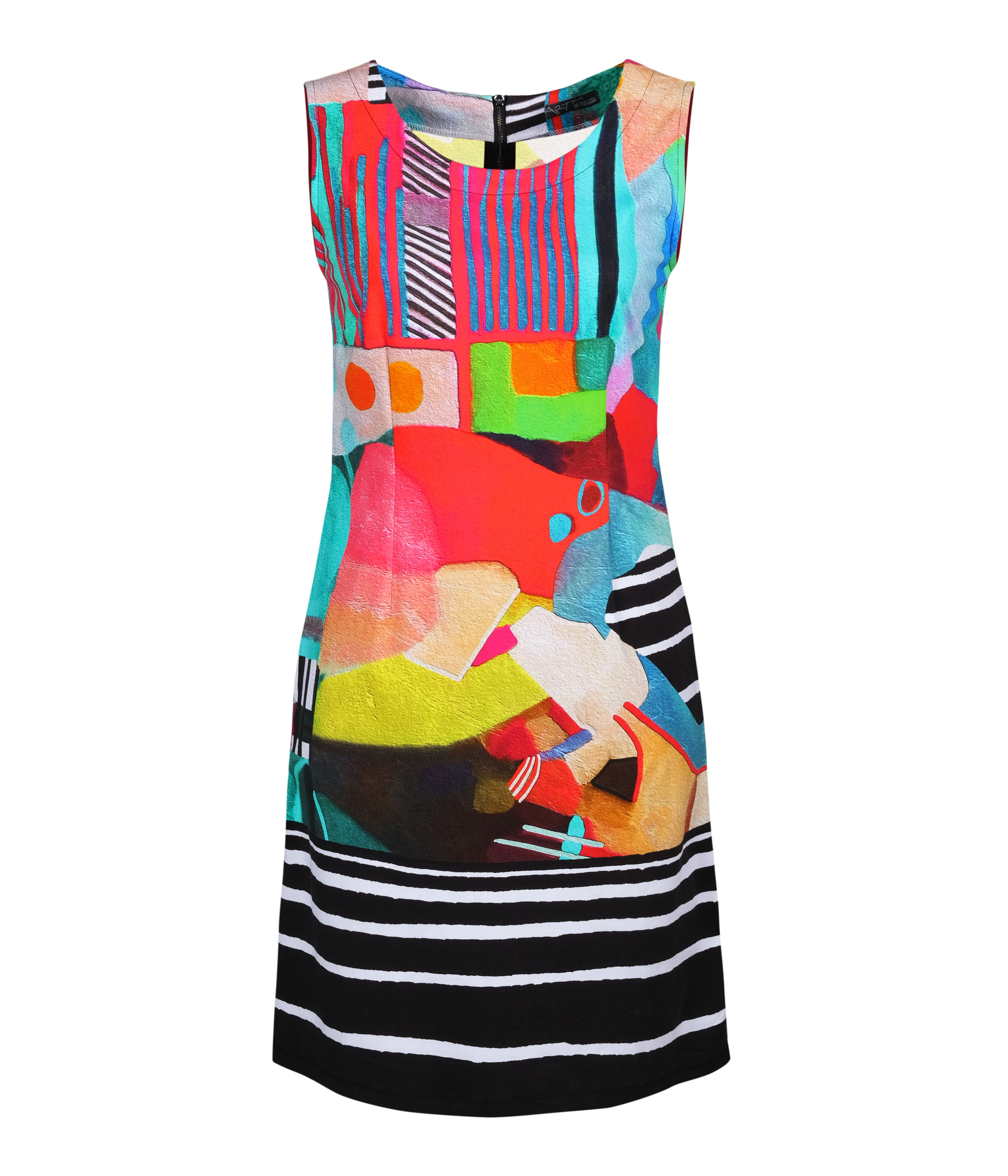 Simply Art Dolcezza: Relaxing In Red Abstract Art Midi Dress
