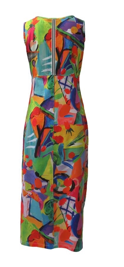 Maloka: Apples & Cherries High Waisted Abstract Art Sundress (More Art Patterns!)