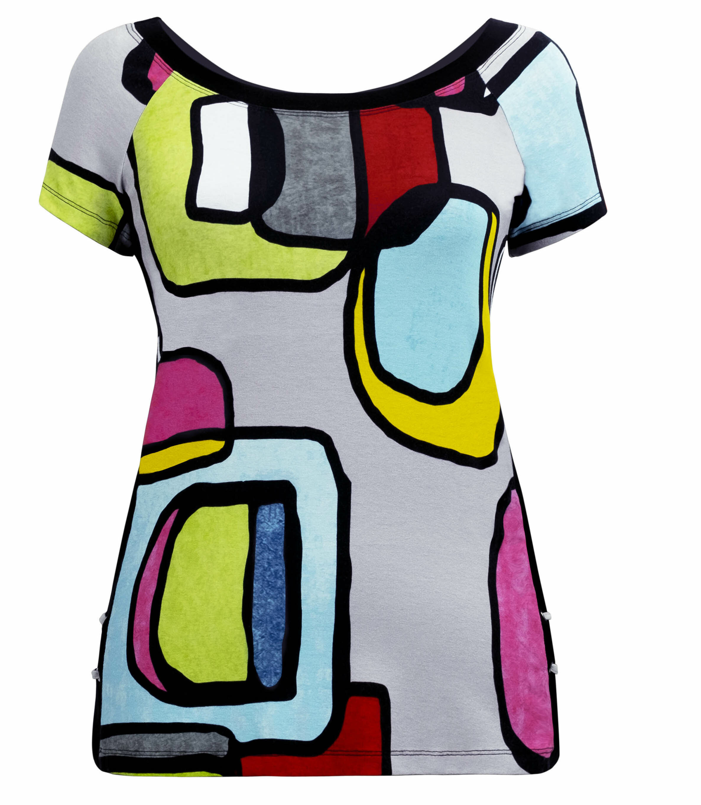 Simply Art Dolcezza: Mid Century Vibrant Romance Abstract Art Tunic Dolcezza_SimplyArt_20630