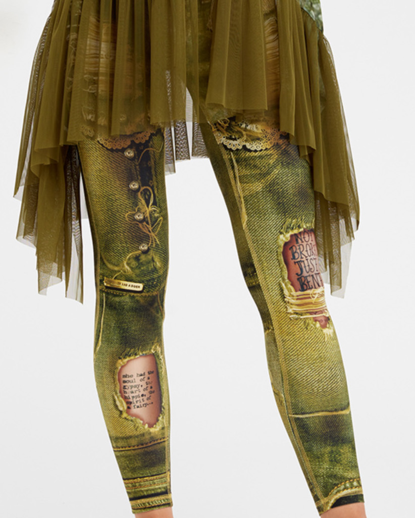 IPNG: Not Broke, Just Bent Denim Fairytale Illusion Leggings (Many Colors, Some Ship Immed!)