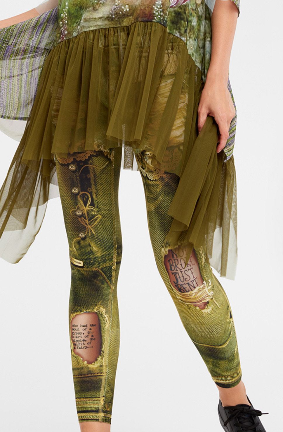 IPNG: Not Broke, Just Bent Denim Fairytale Illusion Leggings (Many Colors, Some Ship Immed!) IPNG_BSCL-017_018_019_020