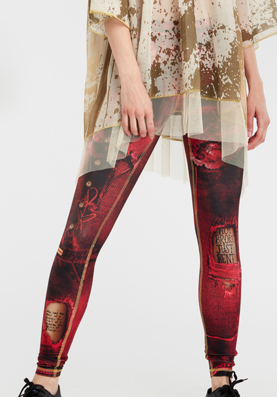 IPNG: Not Broke, Just Bent Denim Fairytale Illusion Leggings (Many Colors, Some Ship Immed!)