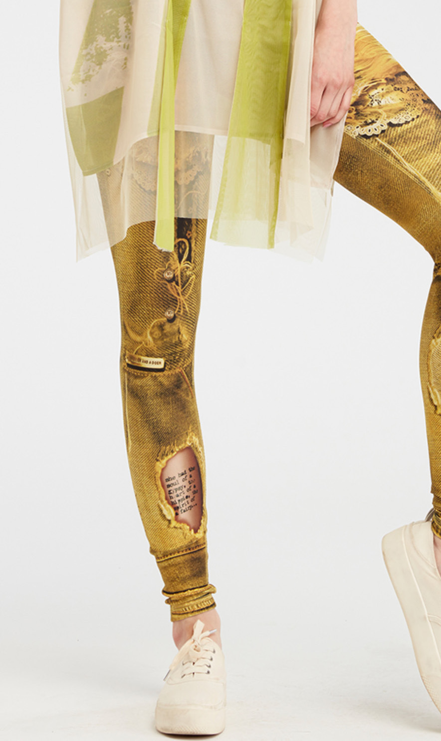 IPNG: Not Broke, Just Bent Denim Fairytale Illusion Leggings (Many Colors, Some Ship Immed!)