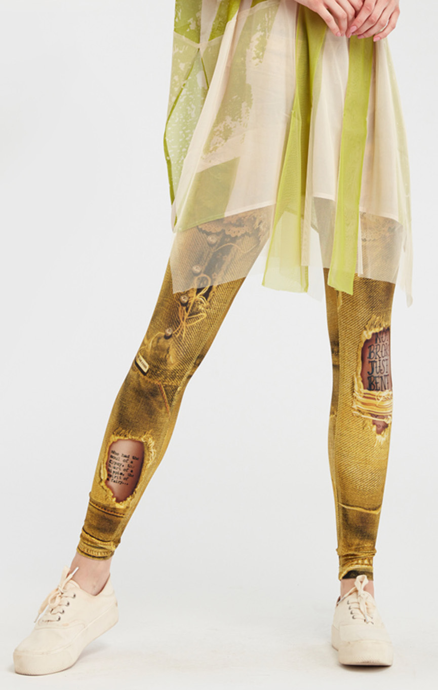 IPNG: Not Broke, Just Bent Denim Fairytale Illusion Leggings (Many Colors, Some Ship Immed!)