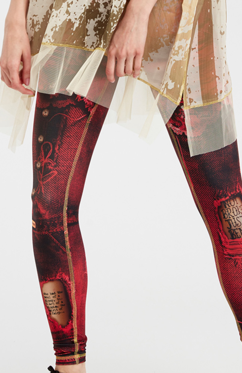 IPNG: Not Broke, Just Bent Denim Fairytale Illusion Leggings (Many Colors, Some Ship Immed!)