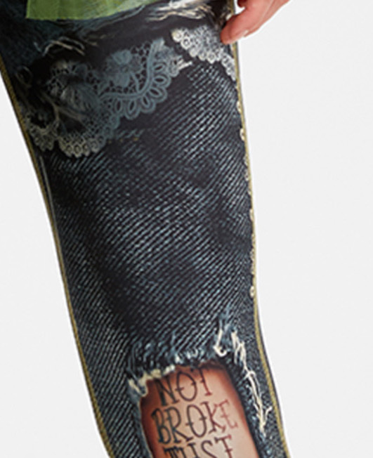 IPNG: Not Broke, Just Bent Denim Fairytale Illusion Leggings (Many Colors, Some Ship Immed!)