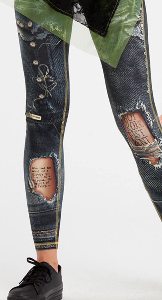 IPNG: Not Broke, Just Bent Denim Fairytale Illusion Leggings (Many Colors, Some Ship Immed!)