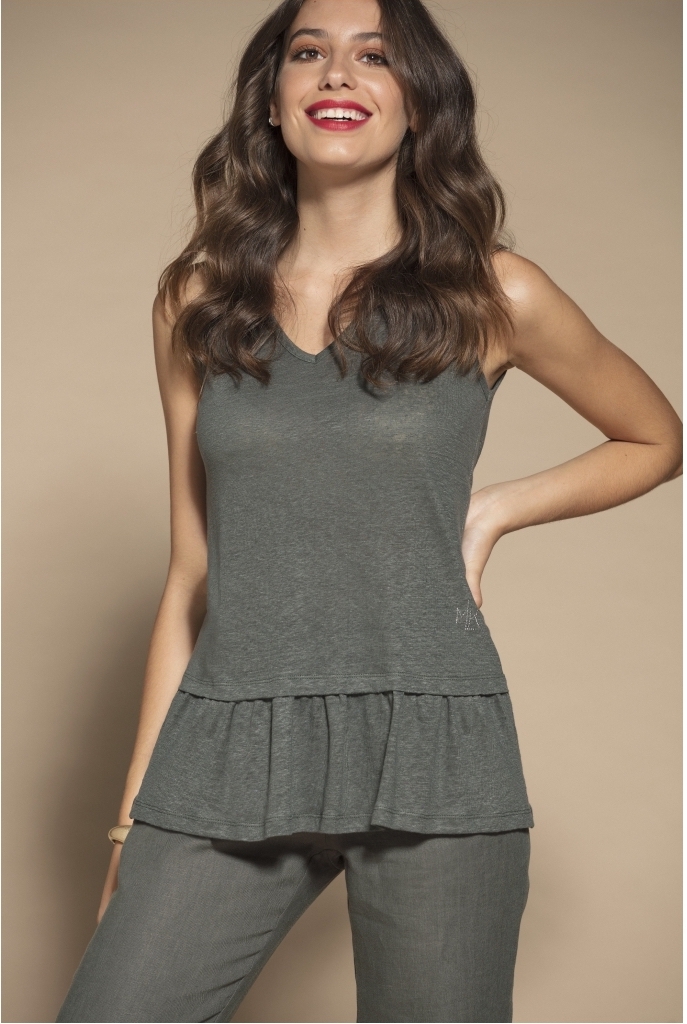 Maloka: Mrs. Crazy Fun Ruffle Linen Tunic (More Colors!) MK_MAY