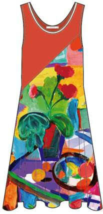 Maloka: Lemon Lime Marble Asymmetrical Bodice Dress/Tunic (Comes In 2 Art Patterns!)