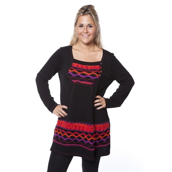 One O One Paris: Meow Sweater Tunic ONEOONE_CRISMA1_RED