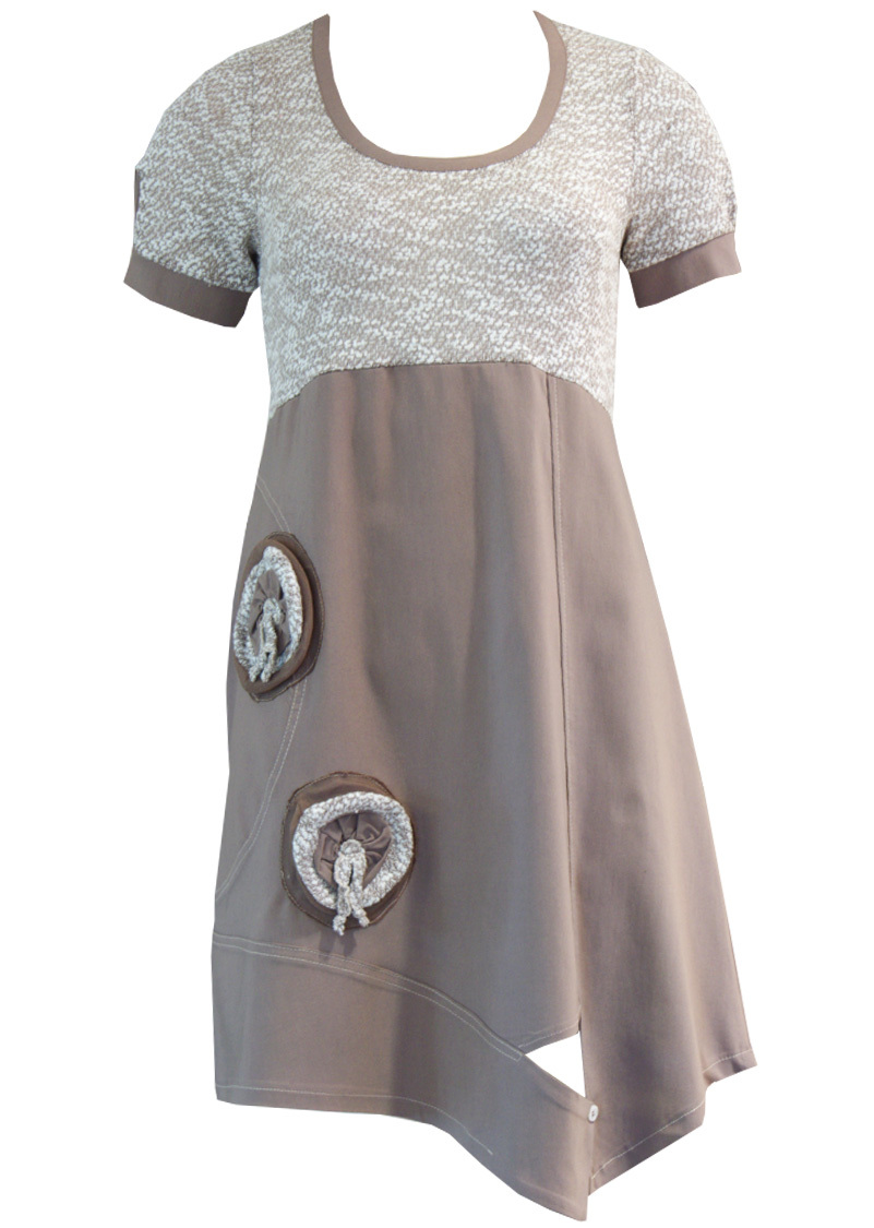 Double Jeu Paris: Desirable Pistachio Souffle Dress/Tunic (In 2 colors) DJ_ROBE_RIA_SABLE
