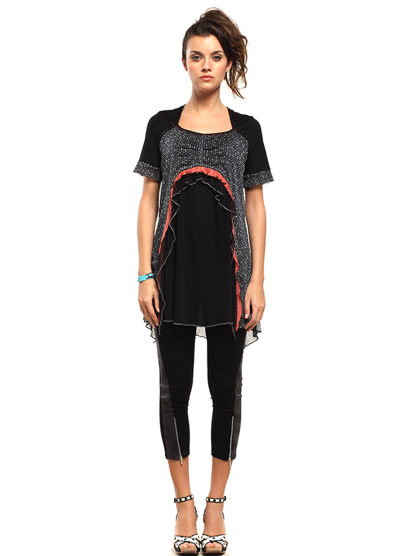 Double Jeu Paris: Coral Confetti Tunic DJ_TUNIQUE_TONER_CORAL