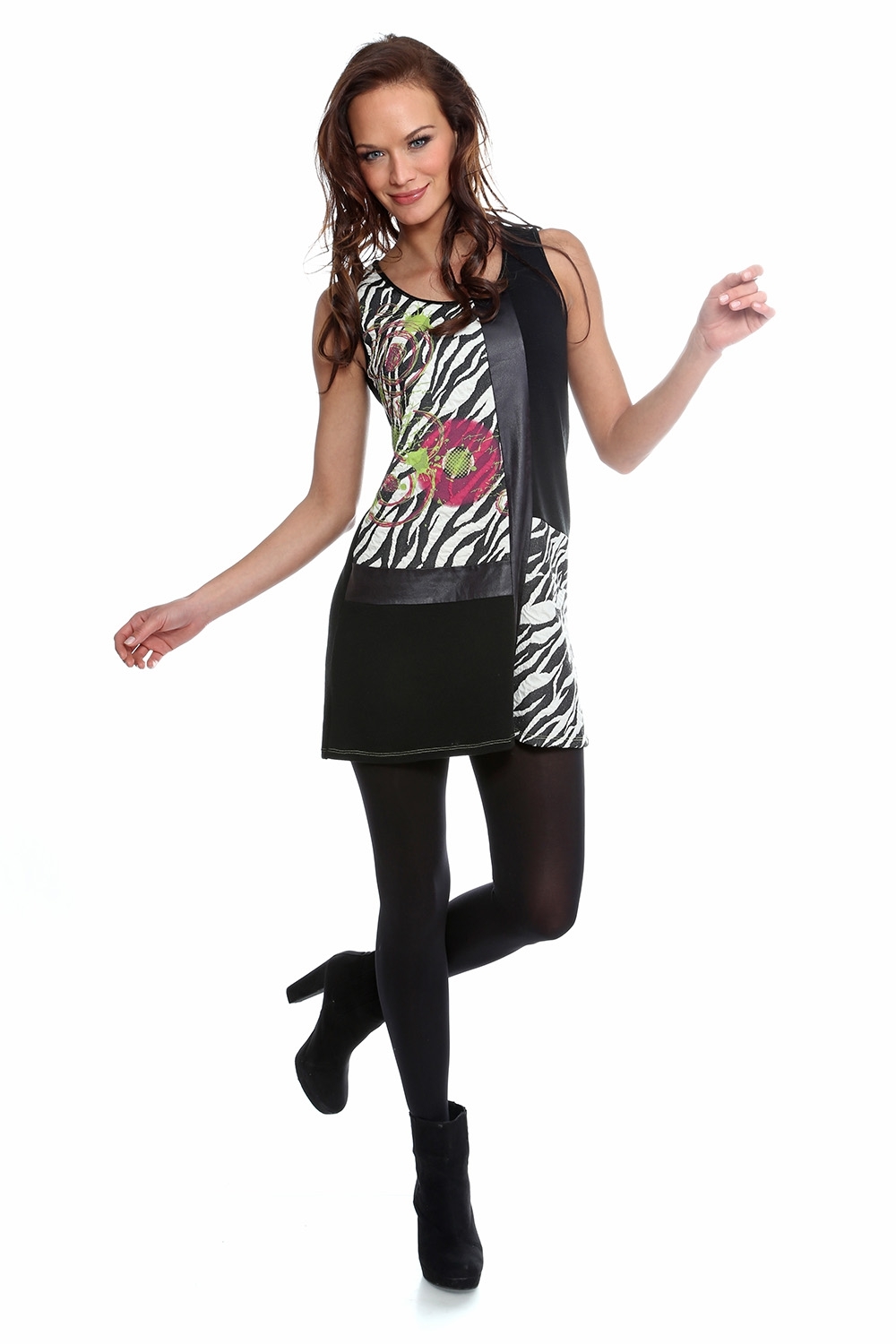 ME Paris: Little Pink Leather & Knit Dress/Tunic ME_TENY