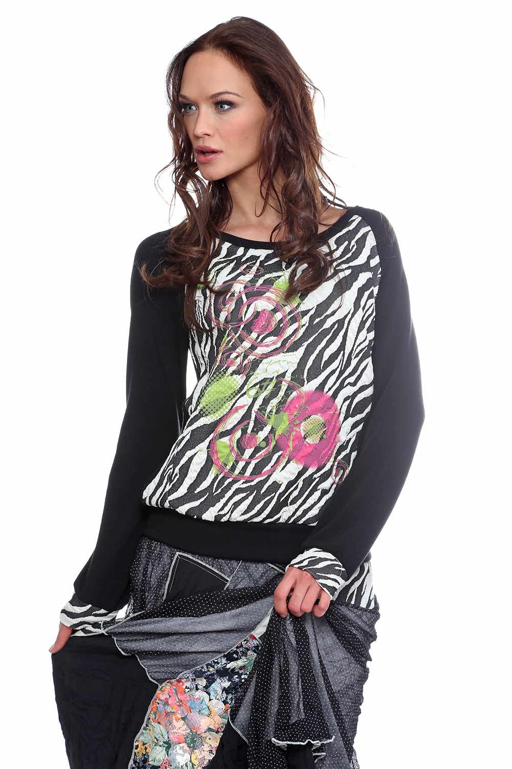 ME Paris: Little Pink Zebra Sweater ME_TIMPE