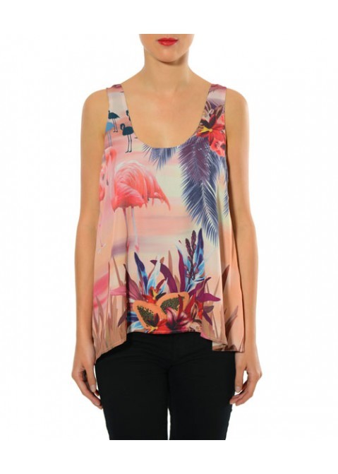 Smash! Spain: Wild Flamingo Asymmetrical Tunic (Almost Gone!) SMASH_s1540109