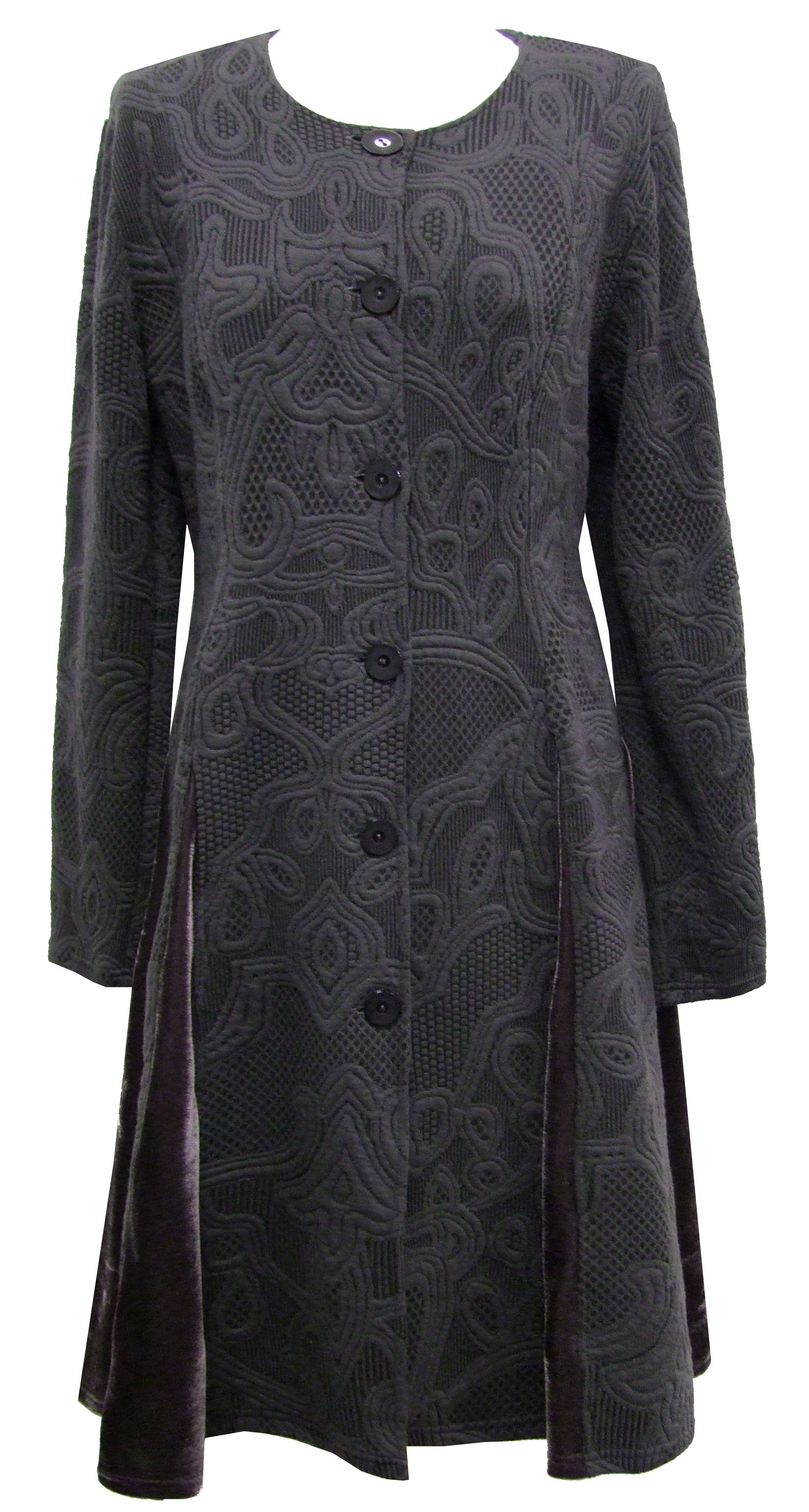 Maloka: White Diamond Jacquard Coat (Few Left, More Colors!)