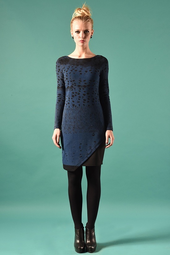 Eroke Italy: Asymmetrical Shades of a Midnight Sky Dress