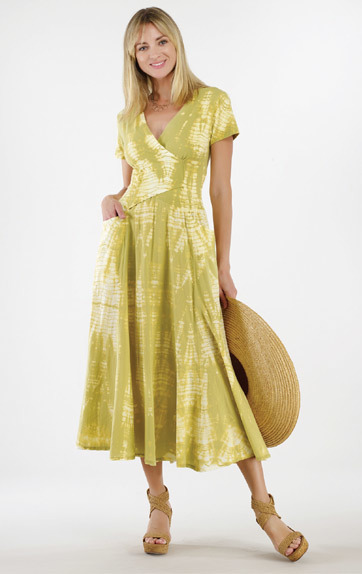 Luna Luz: Bamboo Cross Over Bodice Dress (Ship Immed, 1 Left!) LL_518N